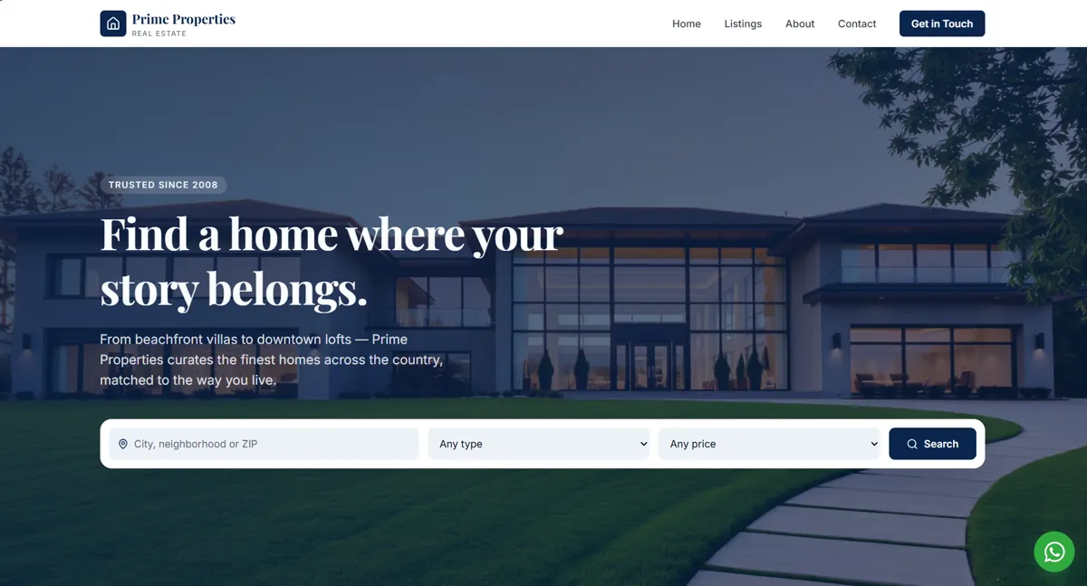 Prime Properties project preview